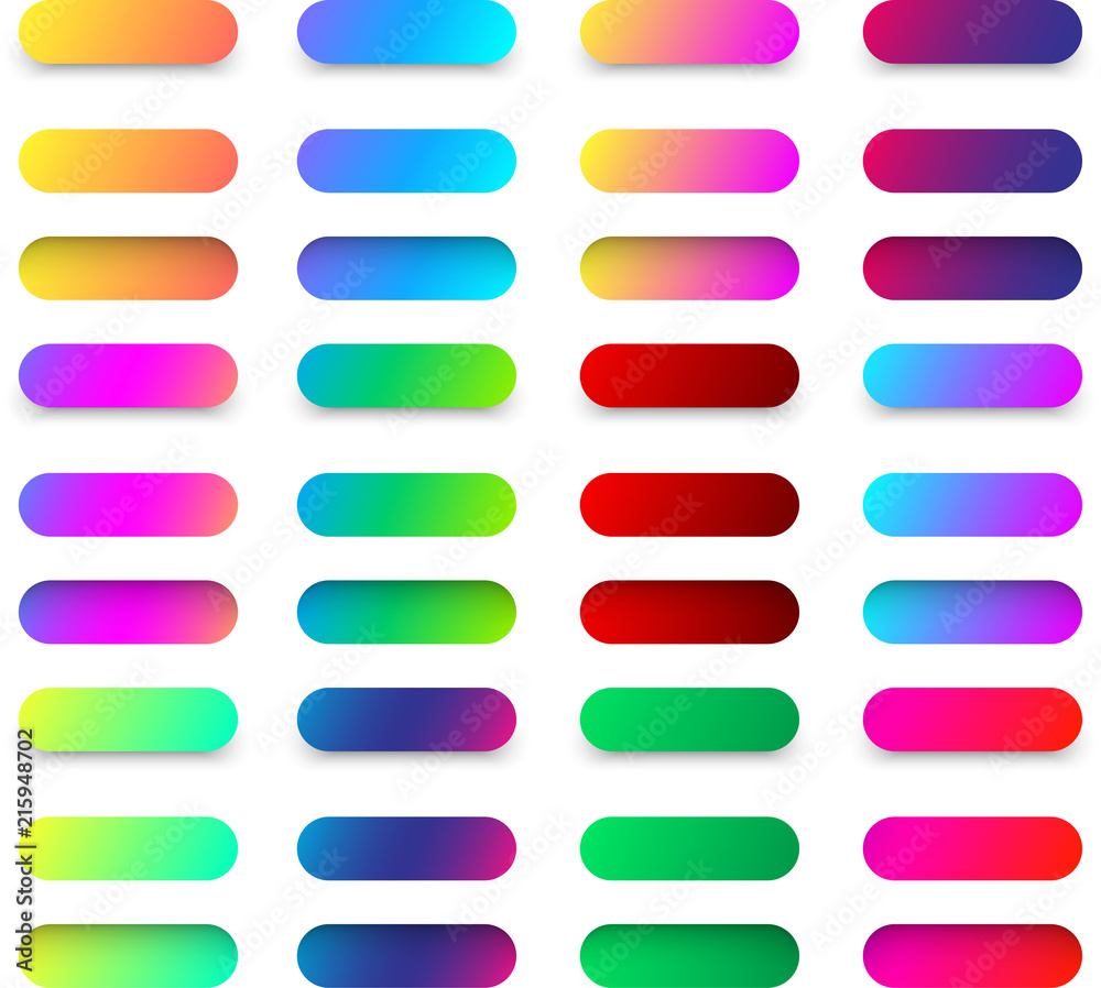 Colorful web button templates isolated on white. Colorful web button templates isolated on white.