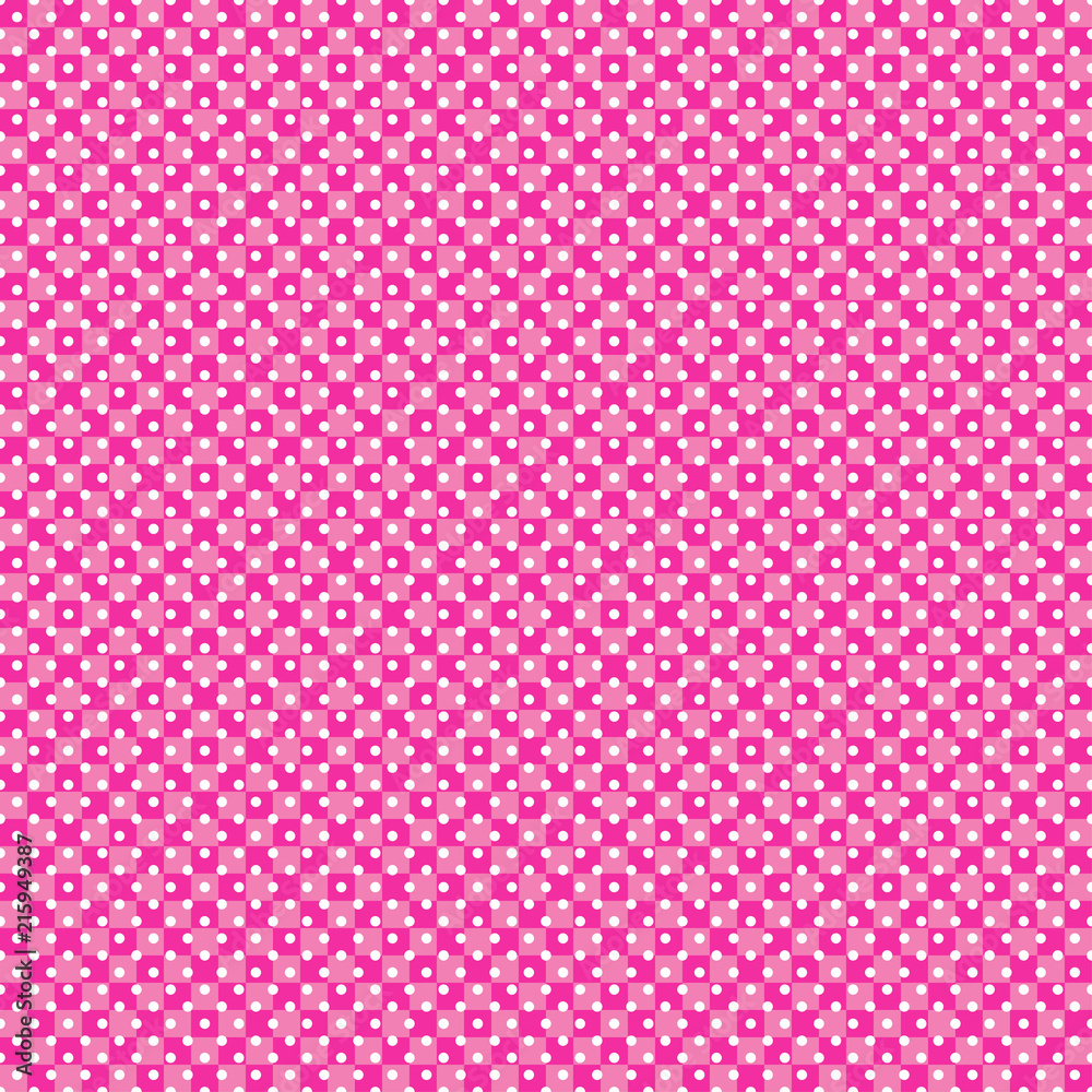 Tile background with dots. Checkered geometric wallpaper of the surface. Seamless pattern. Print for banners, posters, flyers and textiles. Greeting cards. Doodle for design