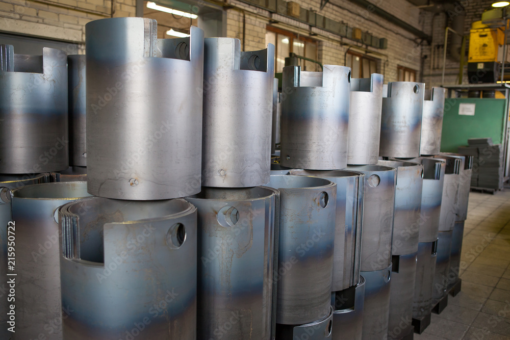 pipe billets, industry, pipe production. Workshop at the enterprise pipe billets, industry, pipe production. Workshop at the enterprise