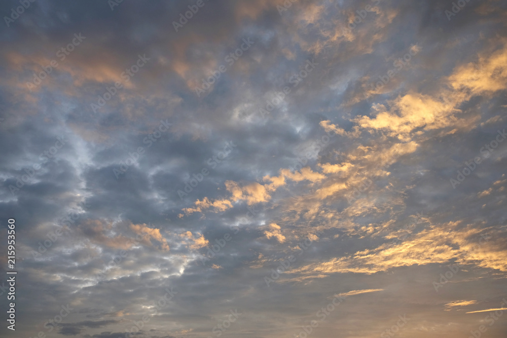 Dramatic cloudy and sunset in blue sky.. Dramatic cloudy and sunset in blue sky..