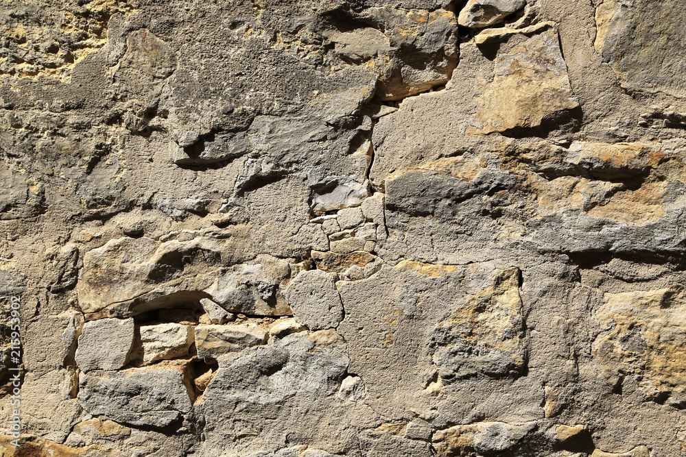 Fototapeta premium Texture of very old stone wall