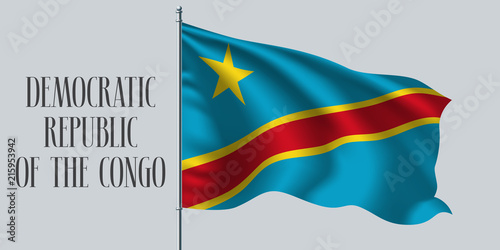 Democratic Republic Congo waving flag vector Free Download Democratic Republic Congo waving flag vector - GFXLoad
