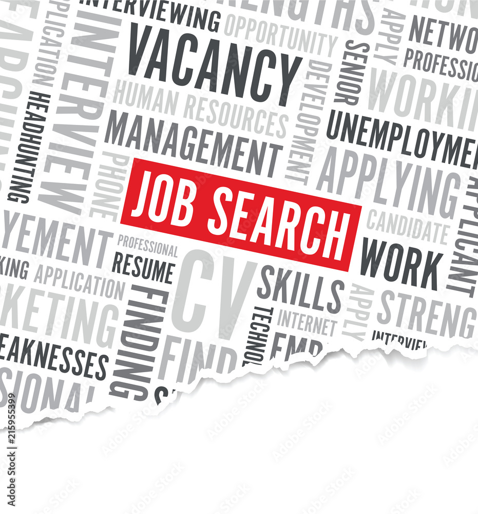 job search word background broken paper job search word background broken paper