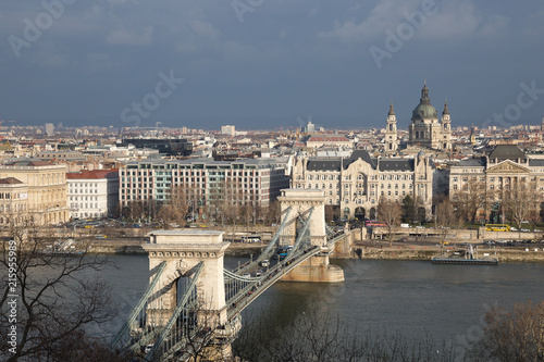 Budapest. Dunaj. Hungary, a city landscape, a look with top