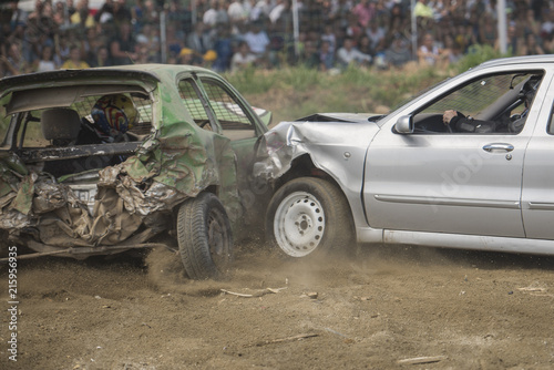 Italian Demolition Derby in Villareggia photo