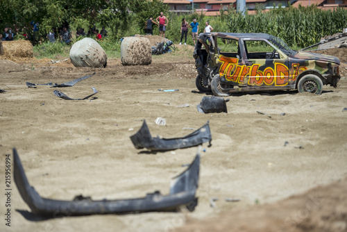 Italian Demolition Derby in Villareggia photo