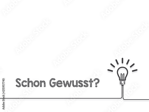 Schon gewusst? - Glühbirne