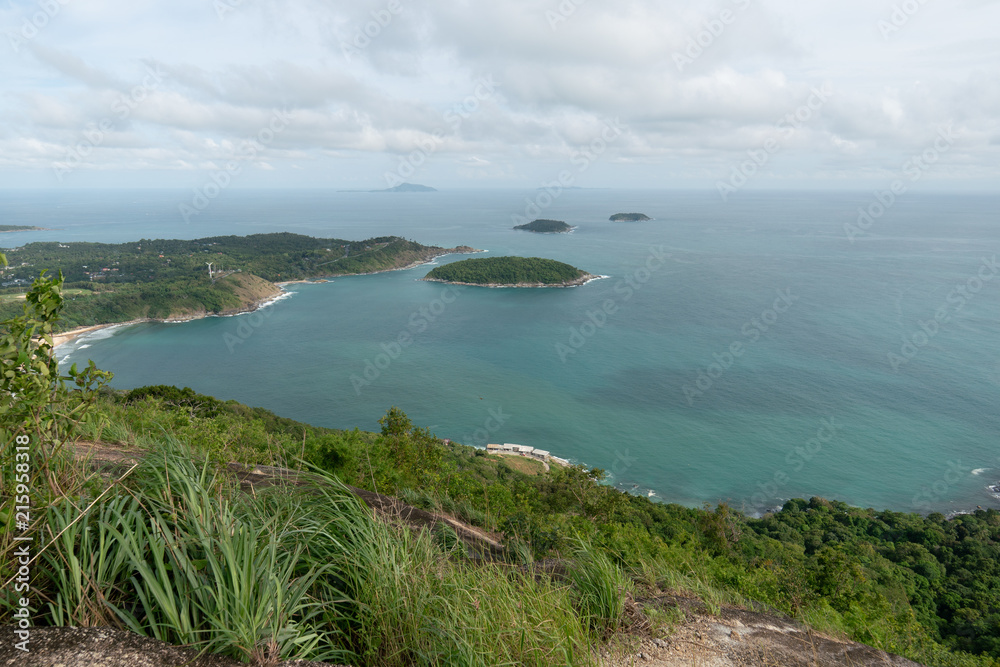 Landscae Black Rock Cliff Pha hin dum Phuket Thailand