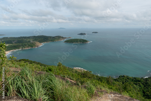 Landscae Black Rock Cliff Pha hin dum Phuket Thailand