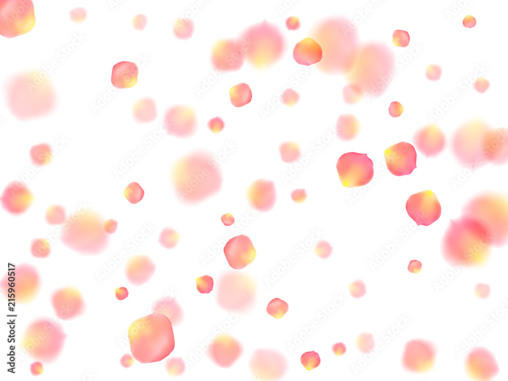 Rose gold petals flying cosmetics vector background. Rose gold petals flying cosmetics vector background.
