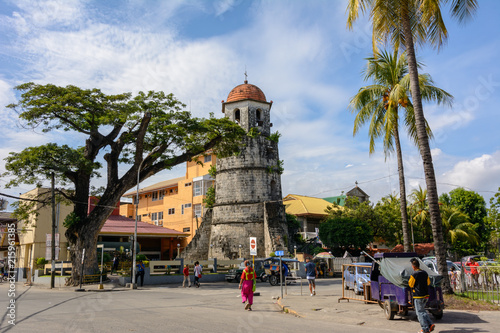 Campanario de Dumaguete Dumaguete belfry. Bell tower in the center of Dumaguete city - Negros Oriental, Philippines