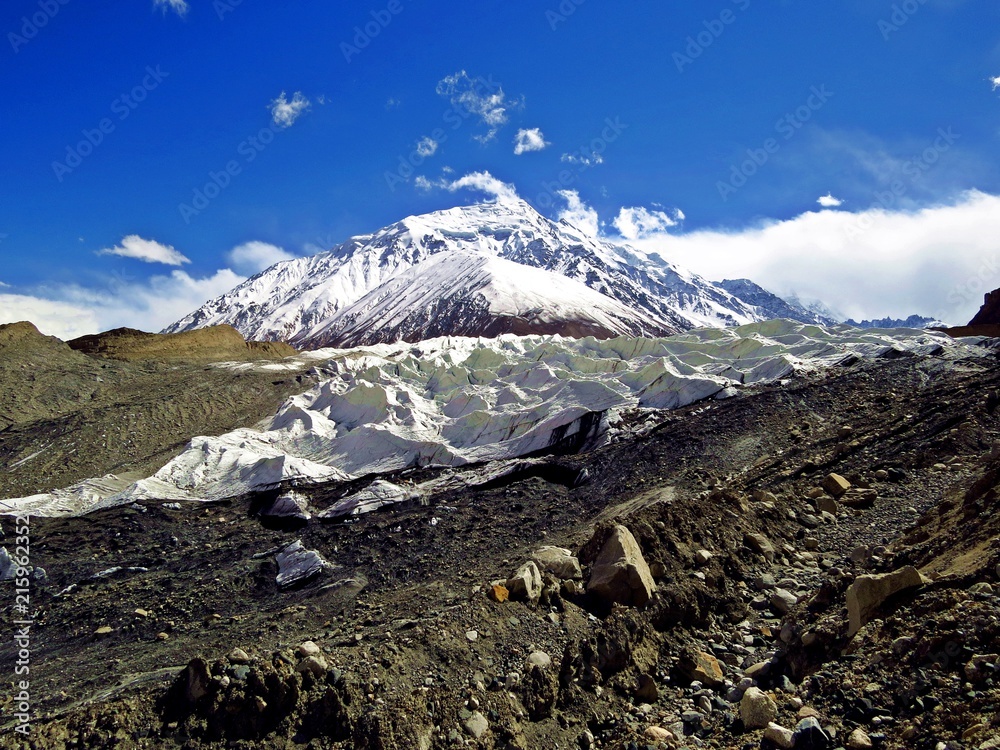 Yazghil Glacier in Shimshal valley, Karakoram, Northern Pakistan