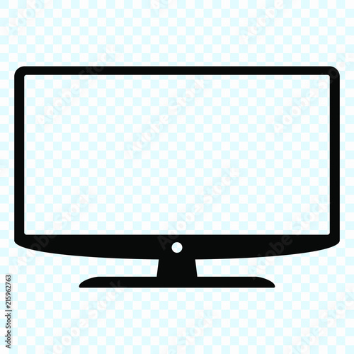 Monitor icon, modern tv icon, TFT LED wide screen smart tv icon	