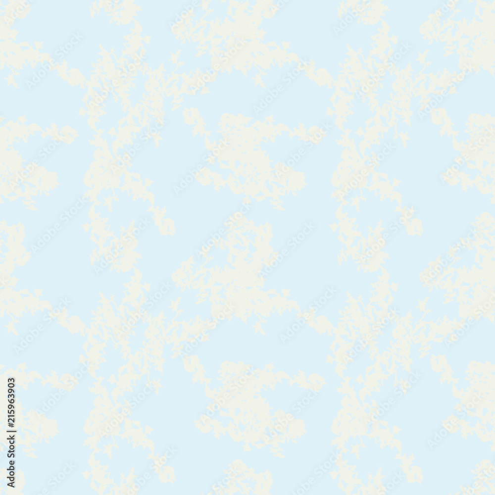 UFO military camouflage seamless pattern in light blue and different shades of beige or yellow color
