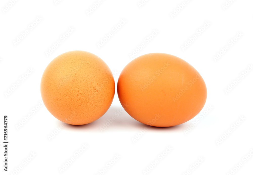 Fresh chicken egg on white background Fresh chicken egg on white background