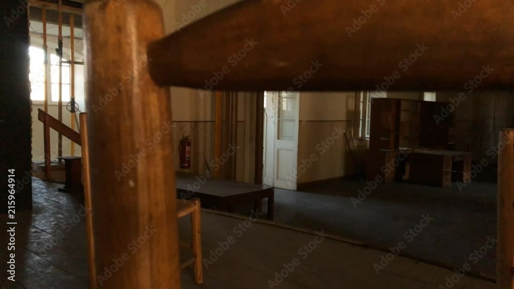 empty hall in abandoned convent empty hall in abandoned convent