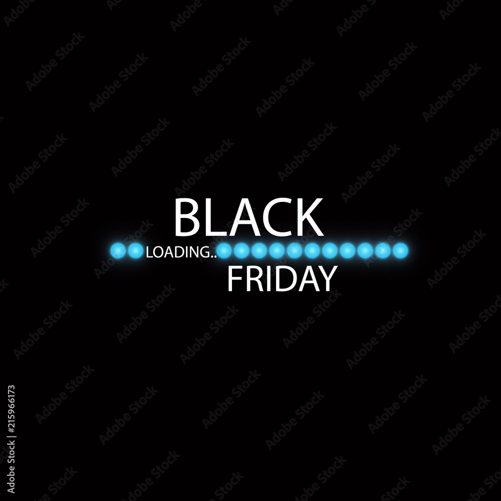 Black Friday with Loading Bar . Black Friday Sale Concept