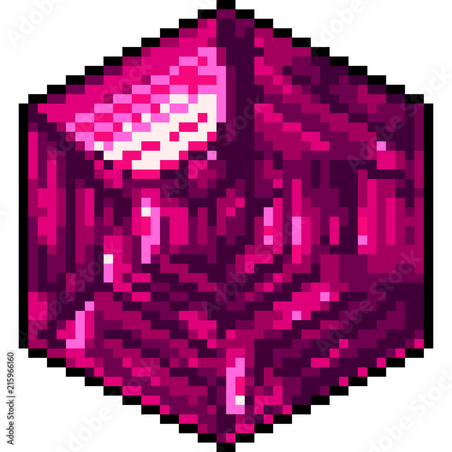 vector pixel art jewelry gemstone
