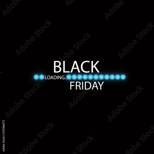 Black Friday with Loading Bar . Black Friday Sale Concept