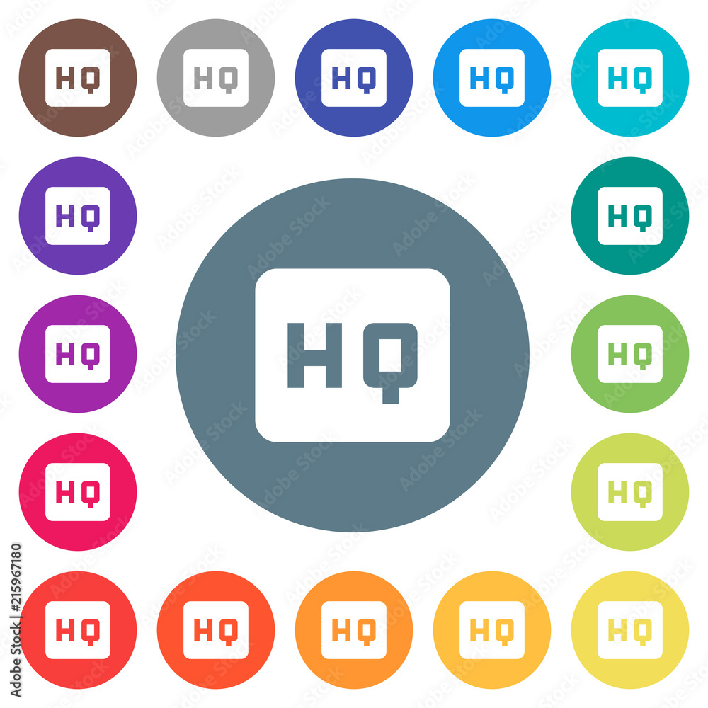 High quality sign flat white icons on round color backgrounds High quality sign flat white icons on round color backgrounds