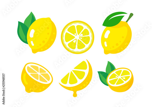 Fresh lemon fruits