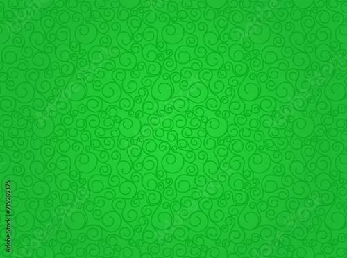 Green vector background. Seamless beautyful ornament.
