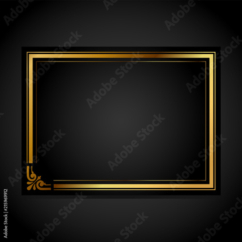 Golden frame. Invitation