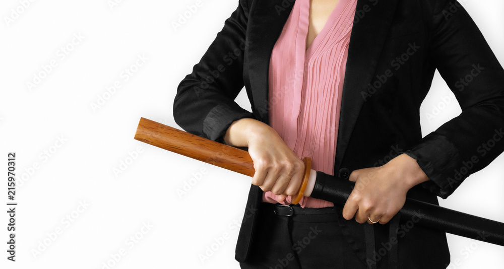 business donna con spada pronta allo scontro business donna con spada pronta allo scontro