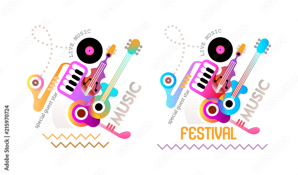 Naklejka premium Music Festival Poster Design