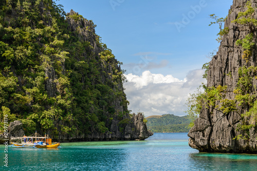 Blue lagoon Palawan Philippines. Tropical island in Asia © Maks_Ershov