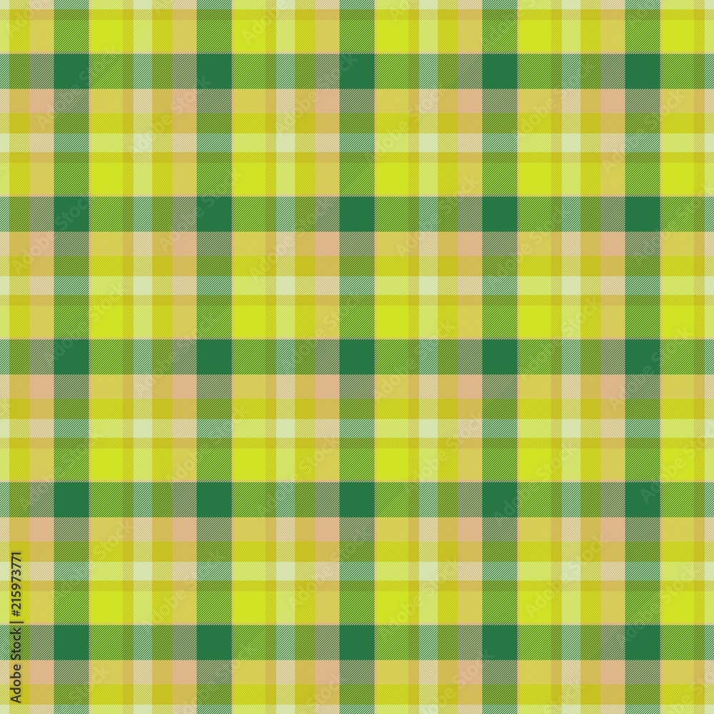 Yellow and green table-cloth seamless texture