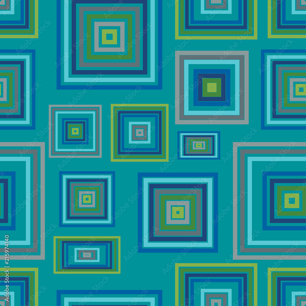 Seamless geometric pattern. Abstract background with geometric shapes. Pattern for fabric, gift wrapping, paper design, wallpaper, textile, tile, carpet. Vector illustration with squares. Seamless geometric pattern. Abstract background with geometric shapes. Pattern for fabric, gift wrapping, paper design, wallpaper, textile, tile, carpet. Vector illustration with squares.