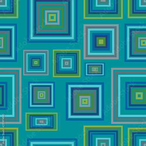 Seamless geometric pattern. Abstract background with geometric shapes. Pattern for fabric, gift wrapping, paper design, wallpaper, textile, tile, carpet. Vector illustration with squares.