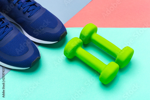 Sports Fitness concepts with Gym equipment