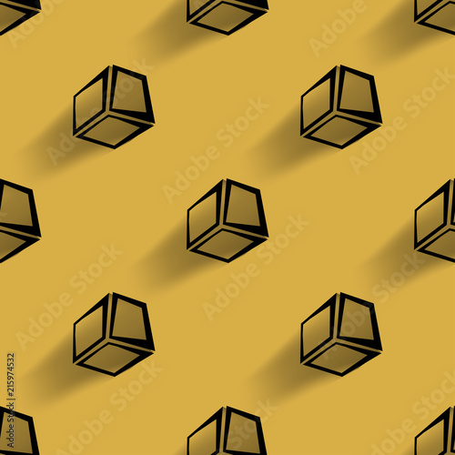 Seamless geometric pattern. Abstract background with geometric shapes. Pattern for fabric, gift wrapping, paper design, wallpaper, textile, tile, carpet. Vector illustration with squares.