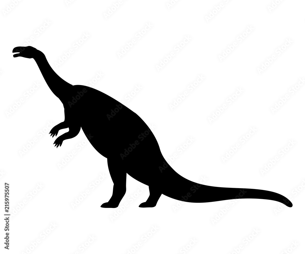 Plateosaurus silhouette dinosaur prehistoric animal