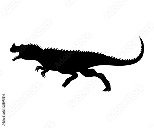 Ceratosaurus silhouette dinosaur jurassic prehistoric animal