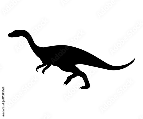 Hypsilophodon silhouette dinosaur jurassic prehistoric animal