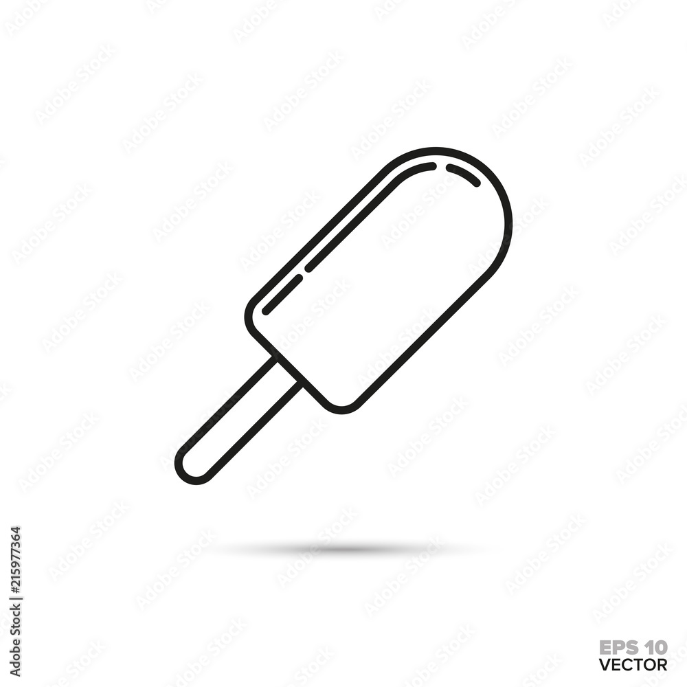 Popsicle vector line icon. Sweet food symbol. Popsicle vector line icon. Sweet food symbol.