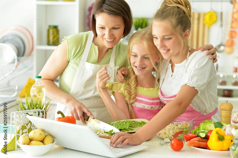 mother and two daughters