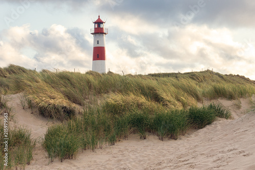 Lighthouse List-Ost on the island Sylt, Germany 