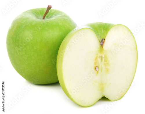 green apples isolated on a white background