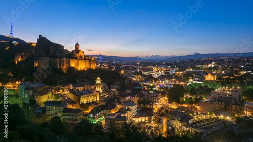 Night view of Tbilisi  Georgia