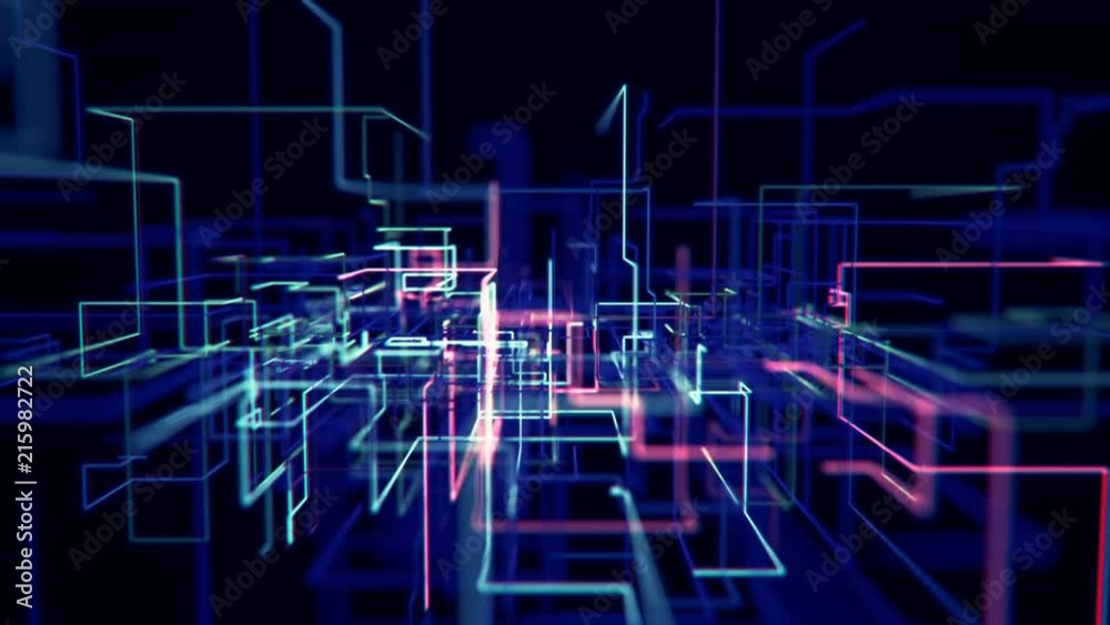 4K Abstract Network Growth