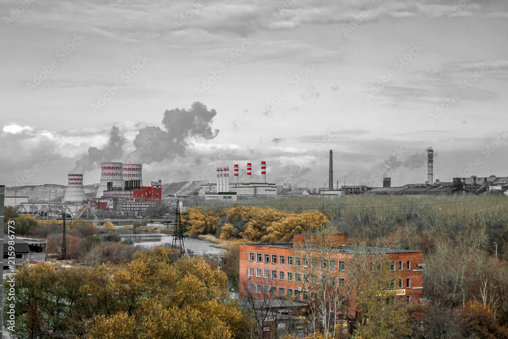 Obraz premium Современный промышленный город