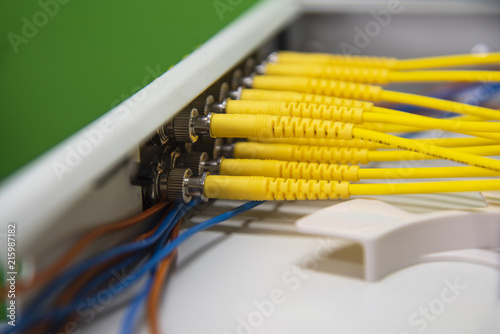 Yellow Fiber Optic Cable
