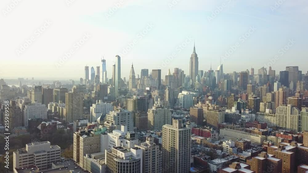 Drone Zoom In - New York City, Midtown Drone Zoom In - New York City, Midtown