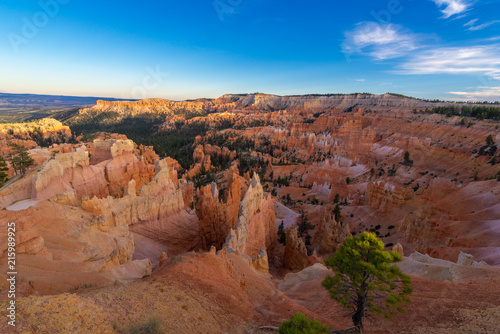 Amphitheater from Sunrise Point at sunset, Bryce Canyon National Park, Utah, USA