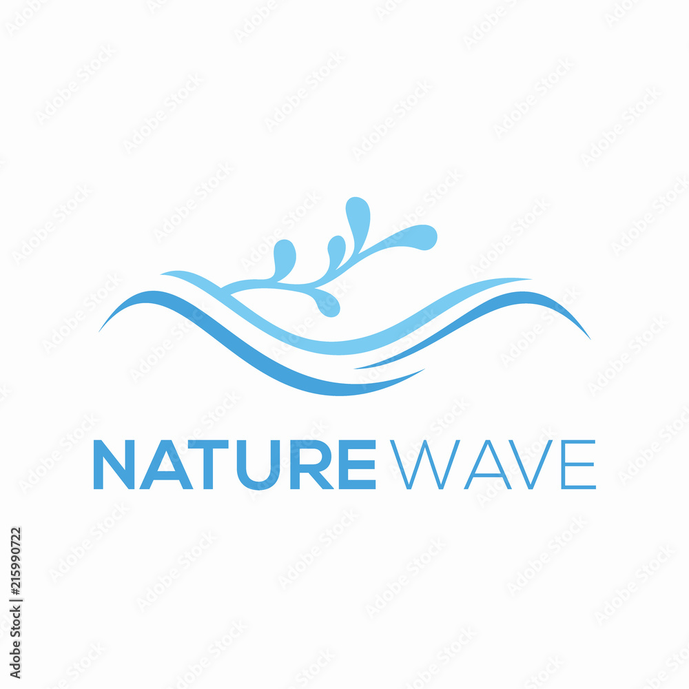 Nature Wave Logo Design Concept Creative Nature Wave Logo Design Concept Creative