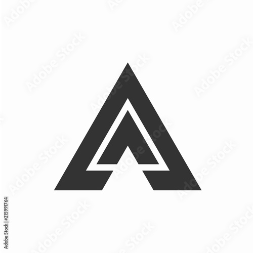 Free Download Rectangle Logo Design Concept, Letter A Logo Vector Template - GFXLoad